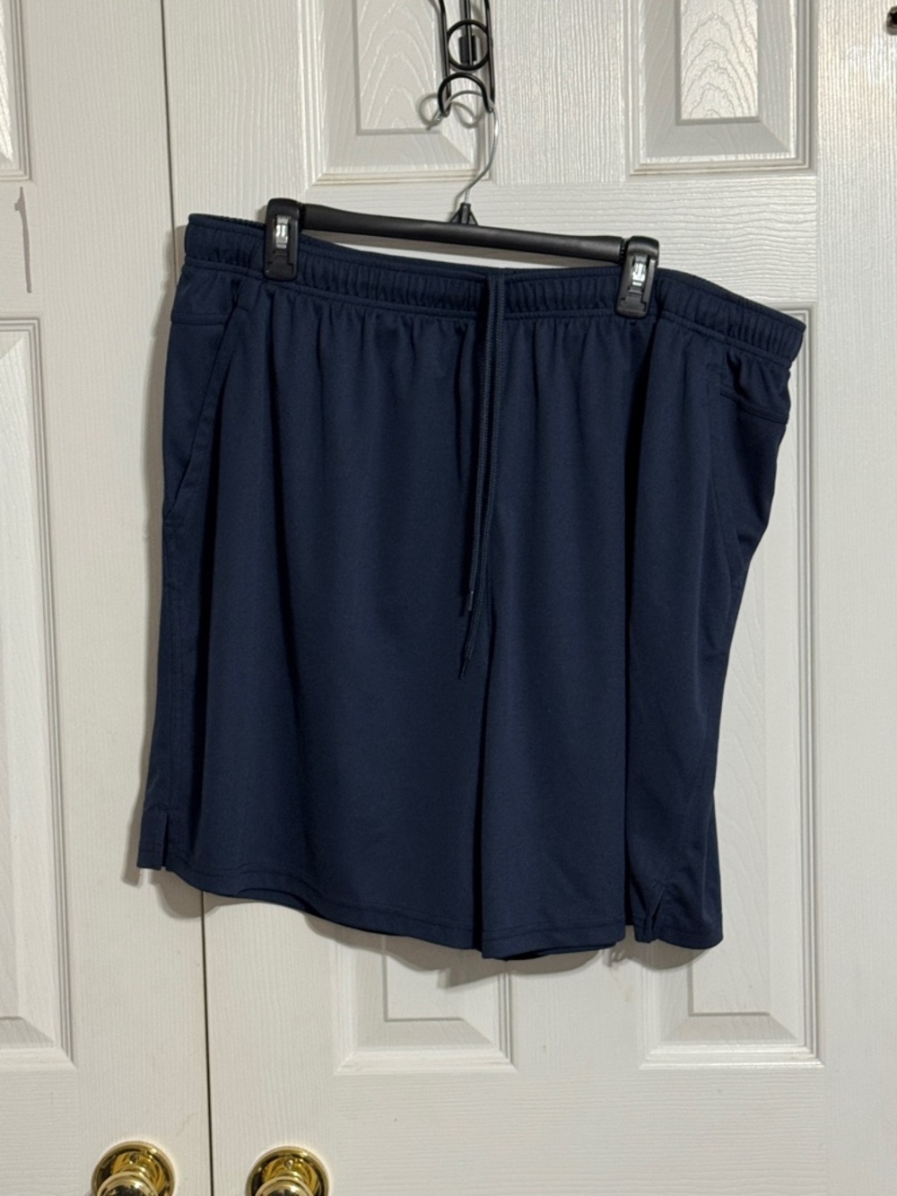 Men's Navy Performance Athletic Shorts with Elastic Waist